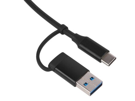 USB-хаб Link с коннектором 2-в-1 USB-C и USB-A, 2.0/3.0, черный USB-хаб Link с коннектором 2-в-1 USB-C и USB-A, 2.0/3.0, черный