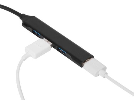USB-хаб Link с коннектором 2-в-1 USB-C и USB-A, 2.0/3.0, черный USB-хаб Link с коннектором 2-в-1 USB-C и USB-A, 2.0/3.0, черный