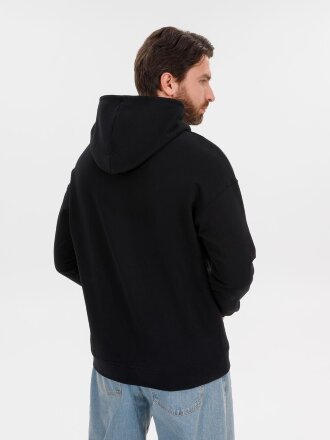 Худи оверсайз унисекс Outshine, черное Худи оверсайз унисекс Outshine, черное