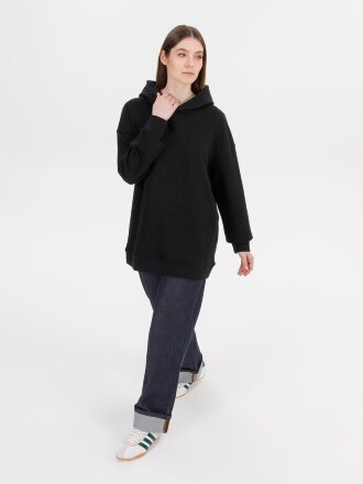 Худи оверсайз унисекс Outshine, черное Худи оверсайз унисекс Outshine, черное