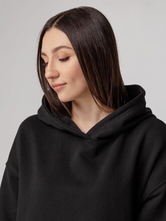 Худи оверсайз унисекс Outshine, черное Худи оверсайз унисекс Outshine, черное