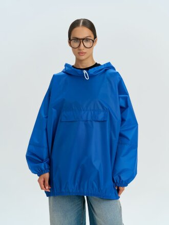 Дождевик-анорак Alatau, укороченный, синий, единый размер Дождевик-анорак Alatau, укороченный, синий, единый размер