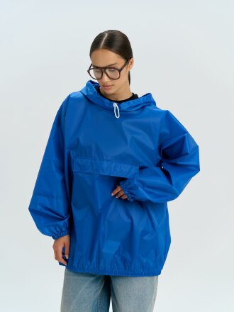 Дождевик-анорак Alatau, укороченный, синий, единый размер Дождевик-анорак Alatau, укороченный, синий, единый размер