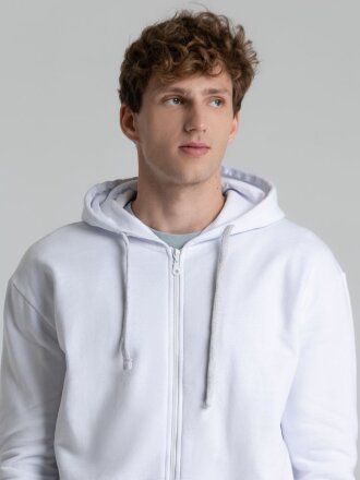 Толстовка на молнии с капюшоном Siverga Heavy 2.0, белая Толстовка на молнии с капюшоном Siverga Heavy 2.0, белая