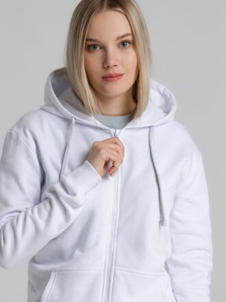 Толстовка на молнии с капюшоном Siverga Heavy 2.0, белая Толстовка на молнии с капюшоном Siverga Heavy 2.0, белая