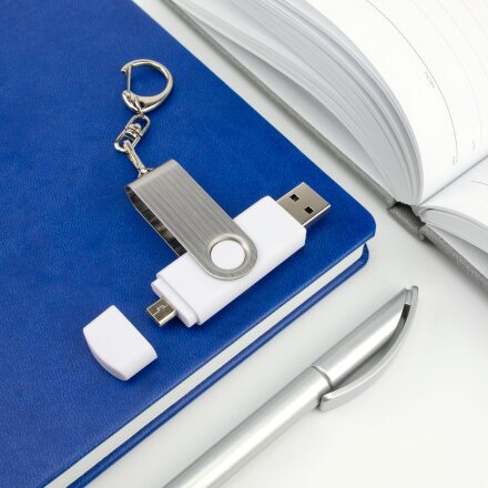 Флешка Double Twist 16 Гб белая Флешка Double Twist 16 Гб белая