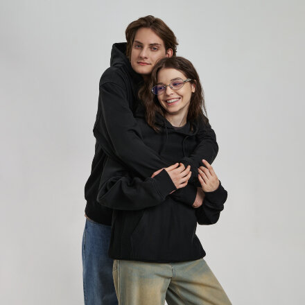 Худи релакс унисекс ADVENTURE, черный, размер M/L