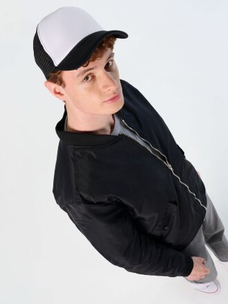 Бейсболка Bubble, черная с белым Бейсболка Bubble, черная с белым