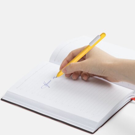 Ручка шариковая Swiper, желтая с белым Ручка шариковая Swiper, желтая с белым