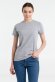 Футболка женская T-bolka Stretch Light Lady, серый меланж с нанесением логотипа