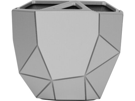 Портативная колонка Geo, серебристый + синяя подсветка Портативная колонка Geo, серебристый + синяя подсветка