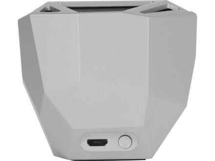 Портативная колонка Geo, серебристый + синяя подсветка Портативная колонка Geo, серебристый + синяя подсветка