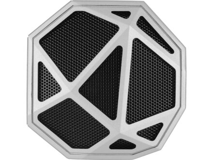 Портативная колонка Geo, серебристый + синяя подсветка Портативная колонка Geo, серебристый + синяя подсветка