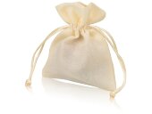 Мешочек подарочный, искусственный лен, малый, белый Мешочек подарочный, искусственный лен, малый, белый