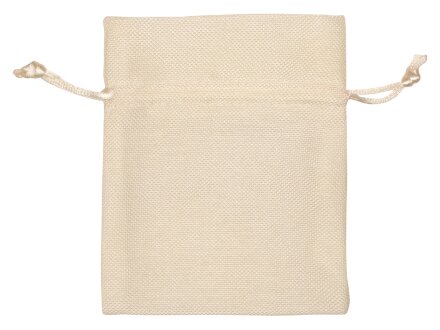 Мешочек подарочный, искусственный лен, малый, белый Мешочек подарочный, искусственный лен, малый, белый