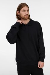 Свитшот оверсайз унисекс S6, черный Свитшот оверсайз унисекс S6, черный