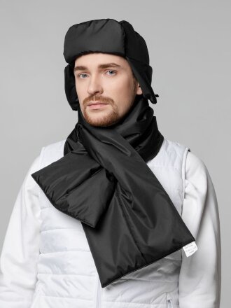 Шапка-ушанка Shelter, черная Шапка-ушанка Shelter, черная