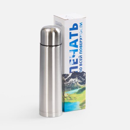 Коробка с полноцветной печатью для термоса Plain 1000 Коробка с полноцветной печатью для термоса Plain 1000