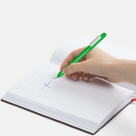 Ручка шариковая Swiper, зеленая с белым Ручка шариковая Swiper, зеленая с белым