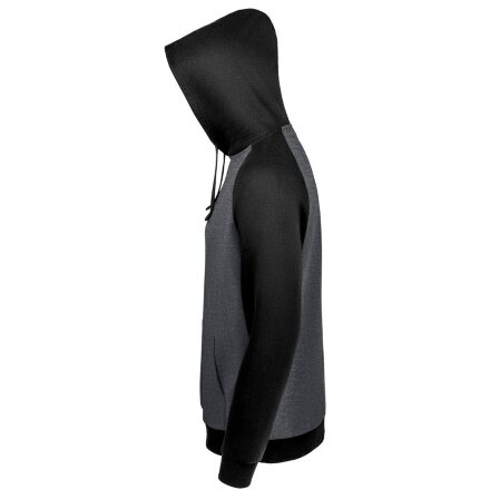 Толстовка унисекс Seattle, темный меланж с черным Толстовка унисекс Seattle, темный меланж с черным