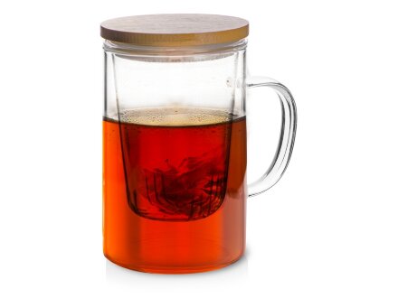 Стеклянная кружка с заварочной емкостью Milfoil Стеклянная кружка с заварочной емкостью Milfoil