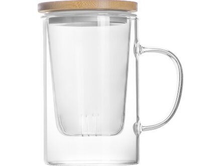 Стеклянная кружка с заварочной емкостью Milfoil Стеклянная кружка с заварочной емкостью Milfoil