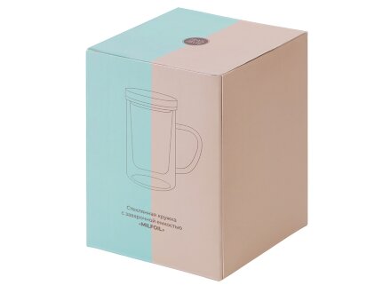 Стеклянная кружка с заварочной емкостью Milfoil Стеклянная кружка с заварочной емкостью Milfoil