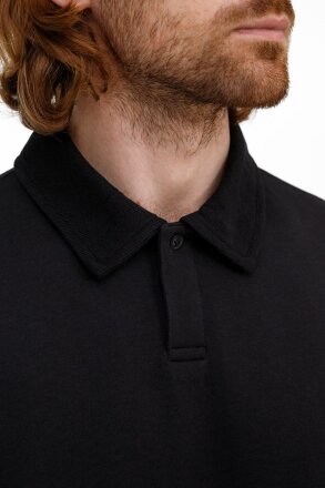 Рубашка поло унисекс Tiimi, черная Рубашка поло унисекс Tiimi, черная