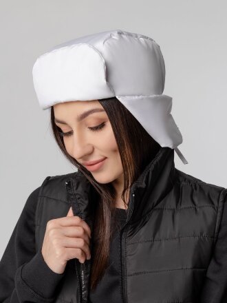 Шапка-ушанка Shelter, белая Шапка-ушанка Shelter, белая