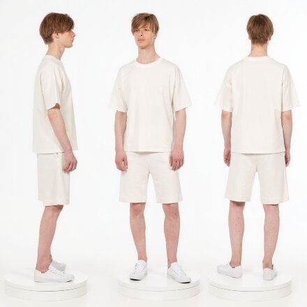 Футболка унисекс оверсайз T3, молочно-белая Футболка унисекс оверсайз T3, молочно-белая