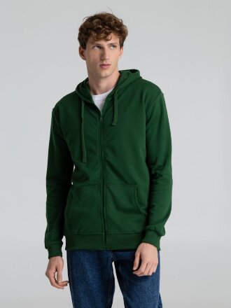 Толстовка на молнии с капюшоном Siverga Heavy 2.0, темно-зеленая Толстовка на молнии с капюшоном Siverga Heavy 2.0, темно-зеленая