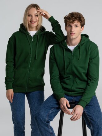Толстовка на молнии с капюшоном Siverga Heavy 2.0, темно-зеленая Толстовка на молнии с капюшоном Siverga Heavy 2.0, темно-зеленая