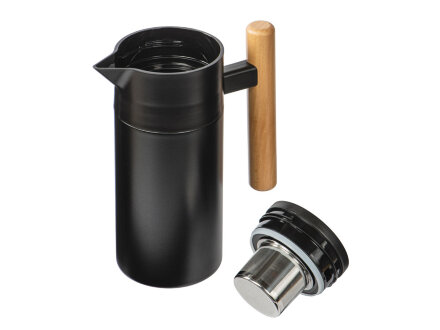 Вакуумный термокувшин Arctic с ситечком, 1200мл, черный Вакуумный термокувшин Arctic с ситечком, 1200мл, черный