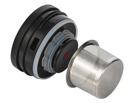 Вакуумный термокувшин Arctic с ситечком, 1200мл, черный Вакуумный термокувшин Arctic с ситечком, 1200мл, черный