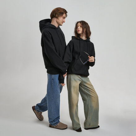 Худи релакс унисекс ADVENTURE, черный, размер 3XL/4XL