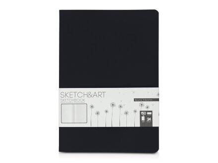Скетчбук Sketch & Art в мягком переплете 147х210 мм, 24 л. белой бумаги 150 г/м2, черный
