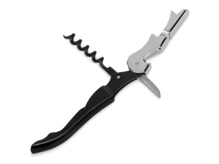 Штопор-открывалка Wine c пластиковой ручкой, серебристый Штопор-открывалка Wine c пластиковой ручкой, серебристый