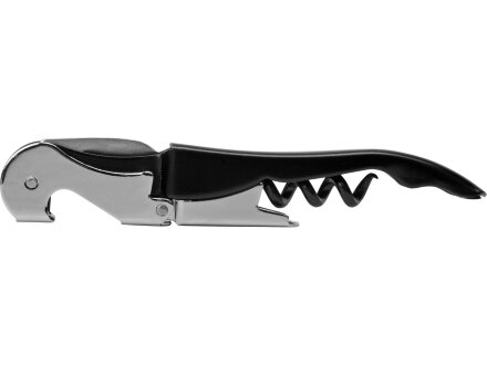 Штопор-открывалка Wine c пластиковой ручкой, серебристый Штопор-открывалка Wine c пластиковой ручкой, серебристый