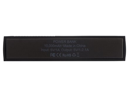 Портативное зарядное устройство Edge Black, 10000 mAh Портативное зарядное устройство Edge Black, 10000 mAh