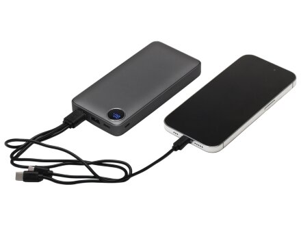 Внешний аккумулятор с дисплеем Mild, 10 000 mAh, темно-серый Внешний аккумулятор с дисплеем Mild, 10 000 mAh, темно-серый