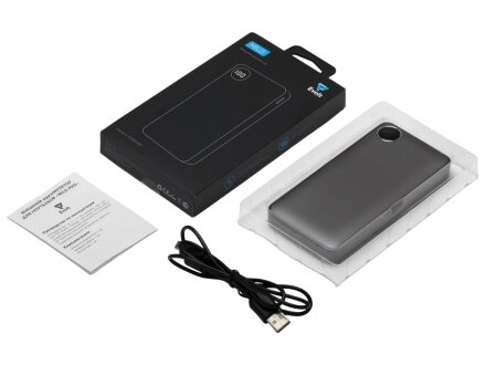 Внешний аккумулятор с дисплеем Mild, 10 000 mAh, темно-серый Внешний аккумулятор с дисплеем Mild, 10 000 mAh, темно-серый