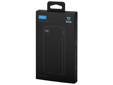 Внешний аккумулятор с дисплеем Mild, 10 000 mAh, темно-серый Внешний аккумулятор с дисплеем Mild, 10 000 mAh, темно-серый