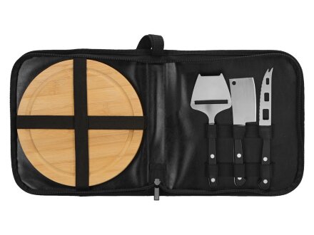 Набор для сыра с приборами Fabrizio, черный Набор для сыра с приборами Fabrizio, черный