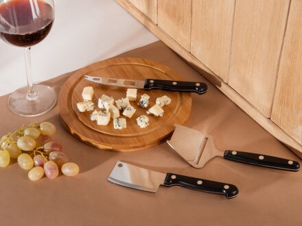 Набор для сыра с приборами Fabrizio, черный Набор для сыра с приборами Fabrizio, черный