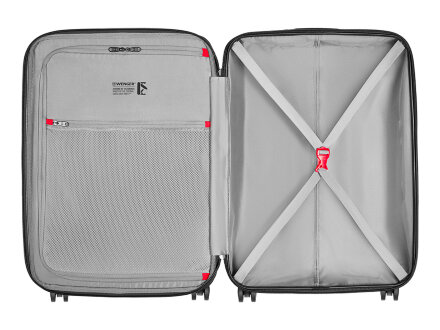 Чемодан WENGER Prymo, чёрный, средний, 45х65х26 см, 59 л, ABS+PC