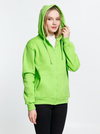 Толстовка на молнии с капюшоном Siverga Heavy 2.0, зеленое яблоко Толстовка на молнии с капюшоном Siverga Heavy 2.0, зеленое яблоко