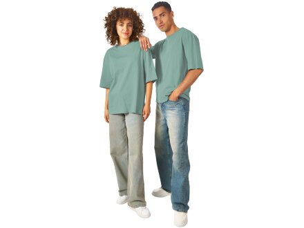 Футболка оверсайз Liyon унисекс, пыльно-бирюзовый Футболка оверсайз Liyon унисекс, пыльно-бирюзовый