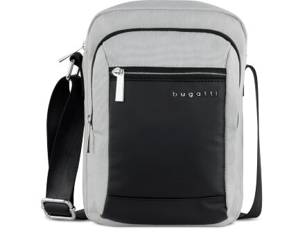 Сумка наплечная мужская BUGATTI Sera, светло-серая, полиэстер, 21х6х26,5 см, 2,5 л Сумка наплечная мужская BUGATTI Sera, светло-серая, полиэстер, 21х6х26,5 см, 2,5 л