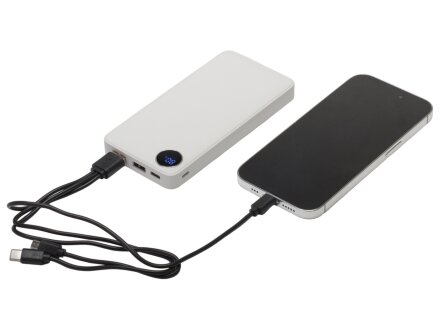 Внешний аккумулятор с дисплеем Mild, 10 000 mAh, белый Внешний аккумулятор с дисплеем Mild, 10 000 mAh, белый