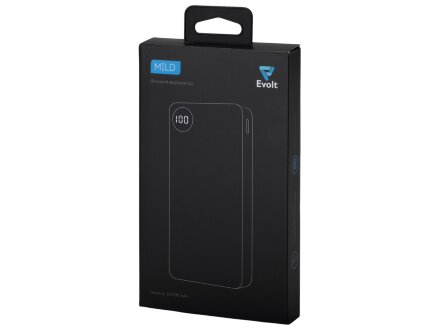 Внешний аккумулятор с дисплеем Mild, 10 000 mAh, белый Внешний аккумулятор с дисплеем Mild, 10 000 mAh, белый